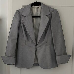 Classiques Entier Pinstripe Blazer in Black and White